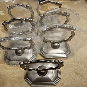 SOUTHERN LIVING HOME Set/7 Redmond Heirloom Pewter Placecard Holder/Napkin Rings